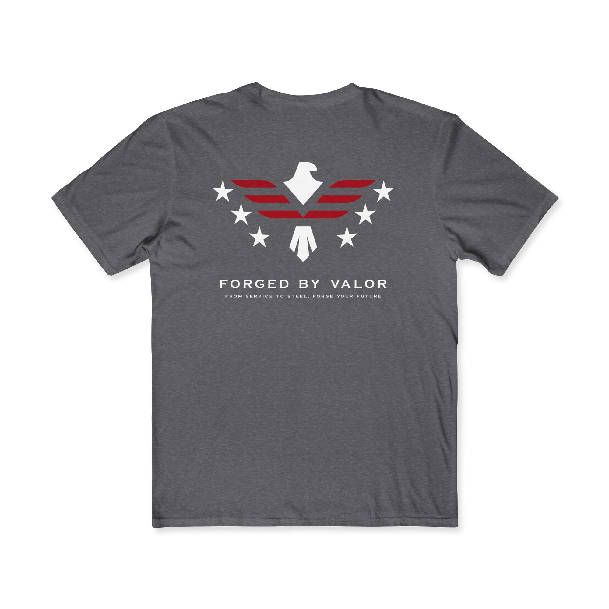 Forged By Valor Official T-Shirt - White + Red Logo