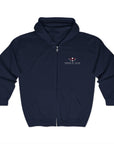 Forged By Valor Official Full-Zip Hoodie - White + Red Logo