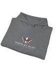 Forged by Valor Official Pull Over Hoodie - White + Red Logo