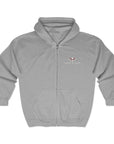Forged By Valor Official Full-Zip Hoodie - White + Red Logo