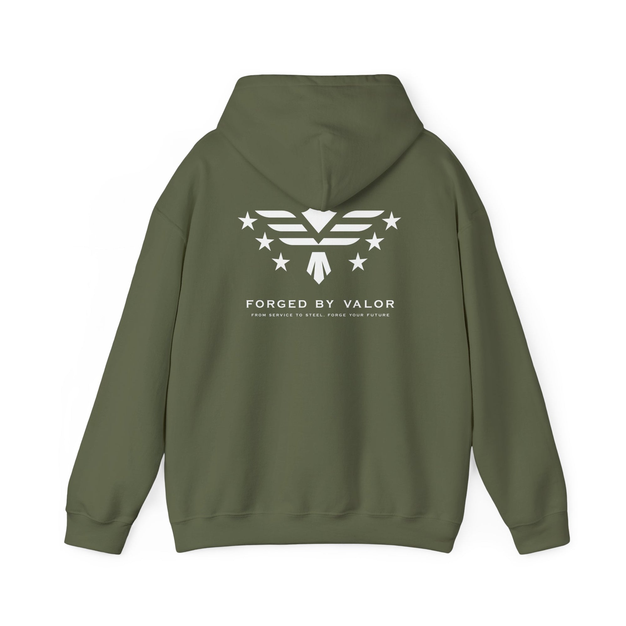 Forged By Valor Official Pull Over Hoodie - White Logo