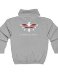 Forged By Valor Official Full-Zip Hoodie - White + Red Logo