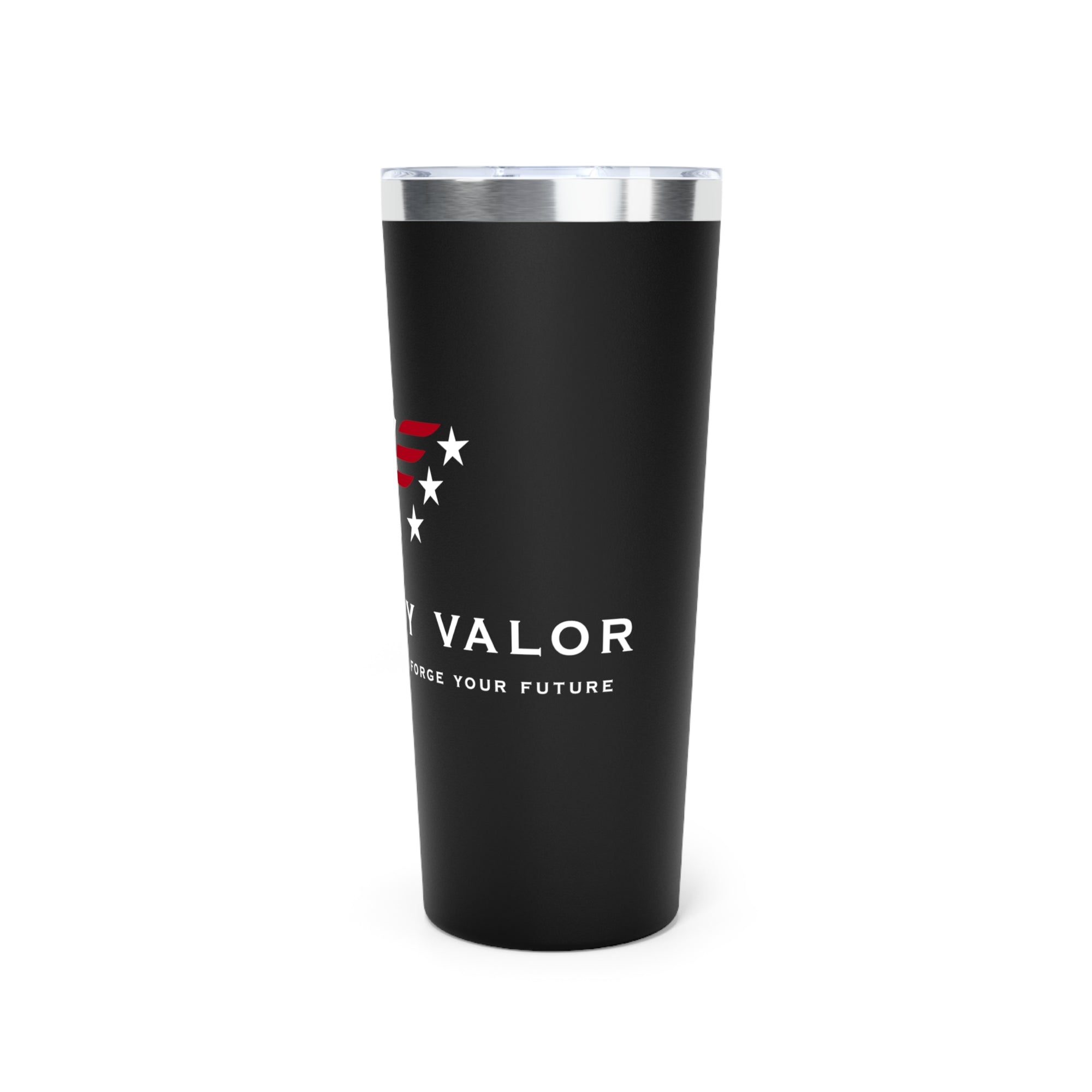 Forged by Valor Travel Tumbler - White & Red