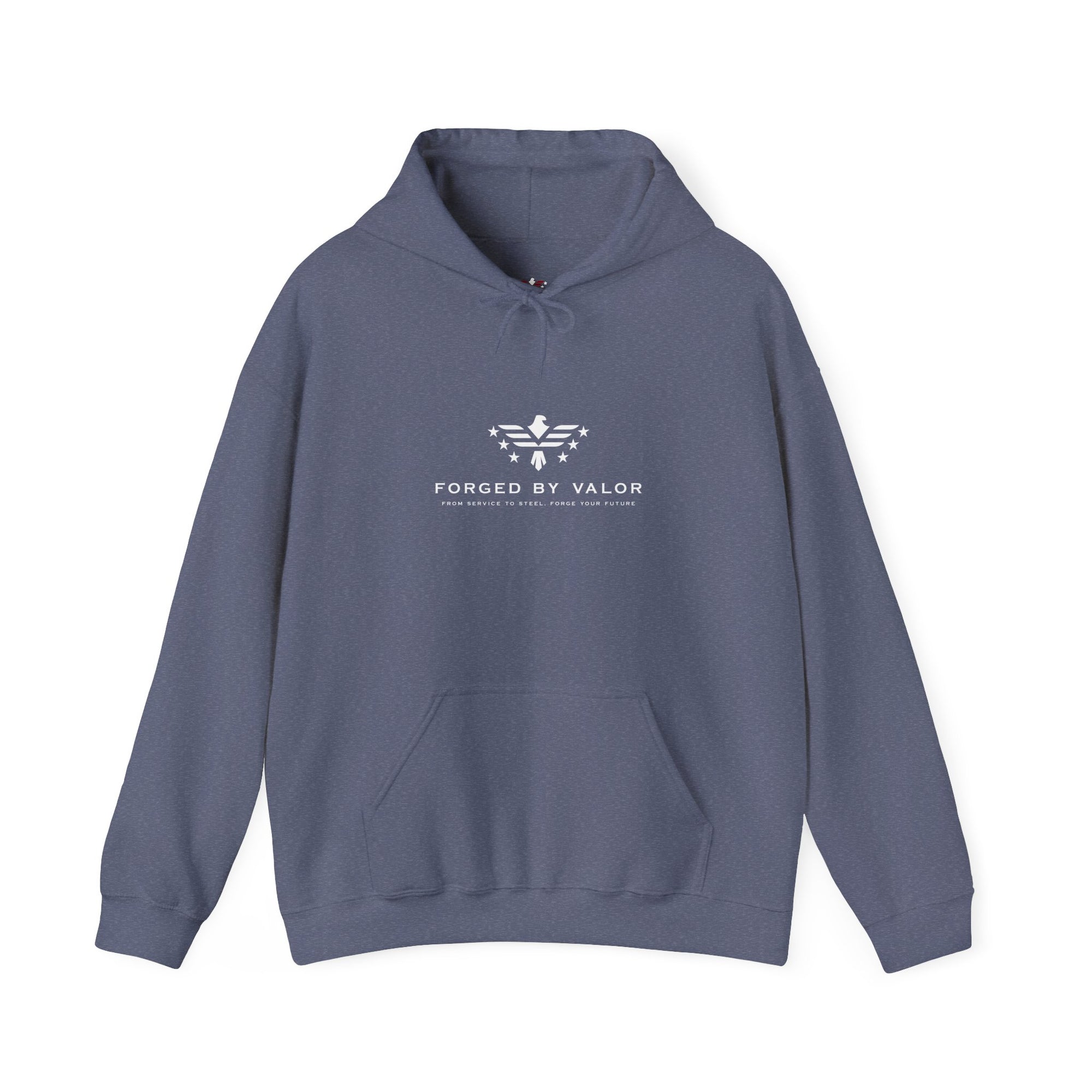 Forged By Valor Official Pull Over Hoodie - White Logo