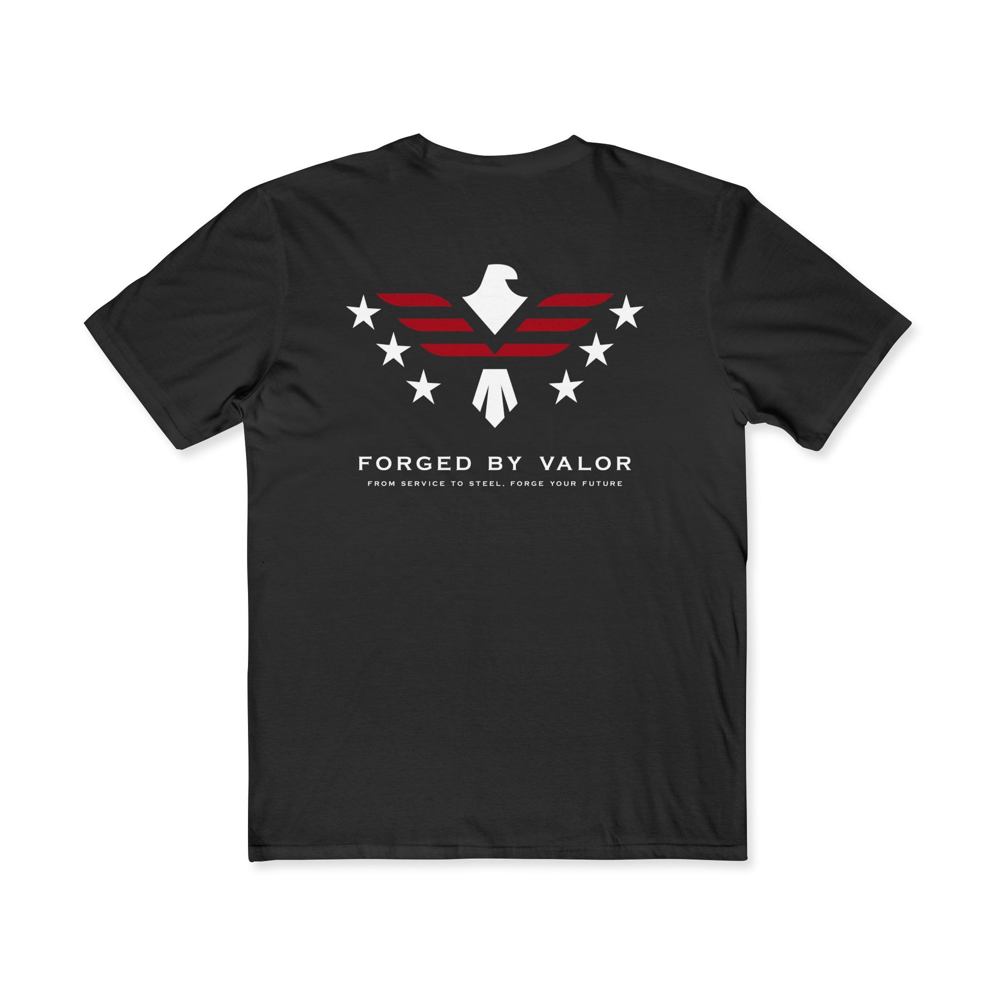 Forged By Valor Official T-Shirt - White + Red Logo