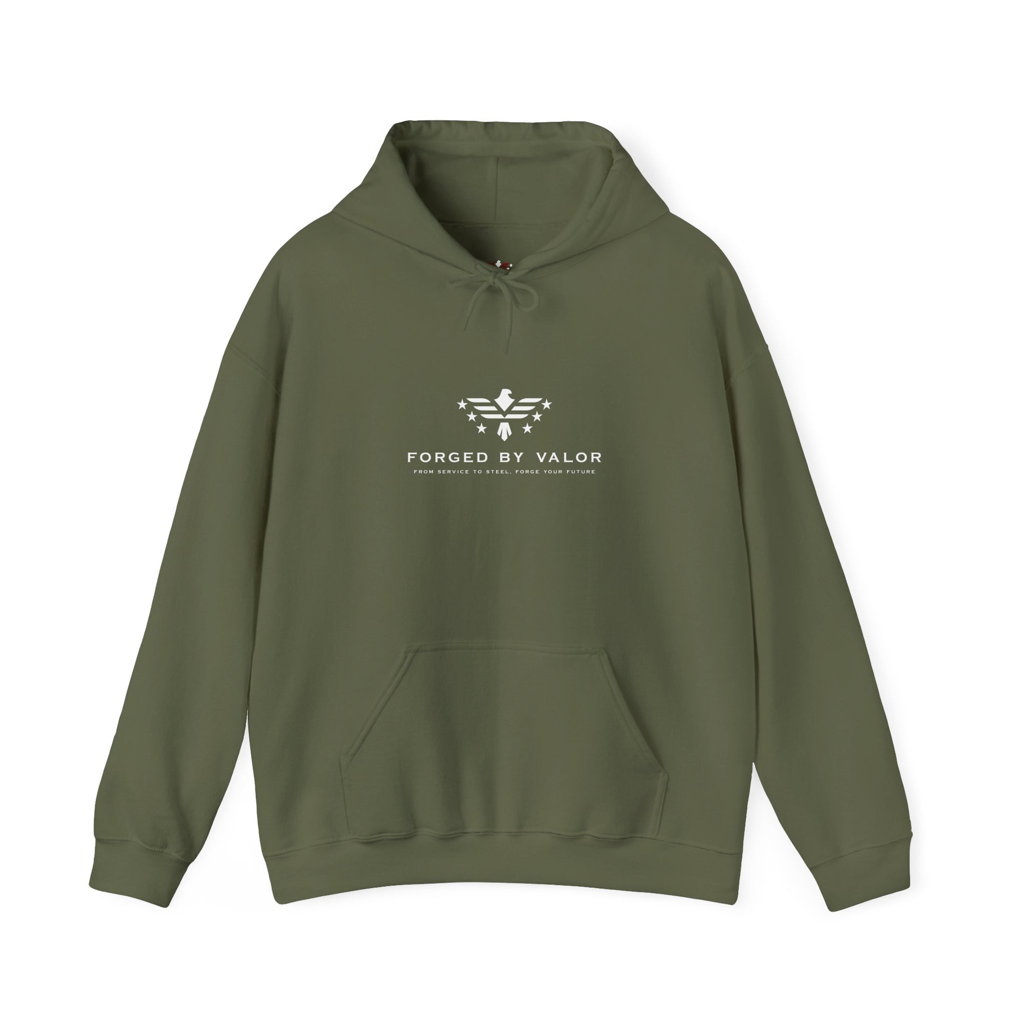 Forged By Valor Official Pull Over Hoodie - White Logo
