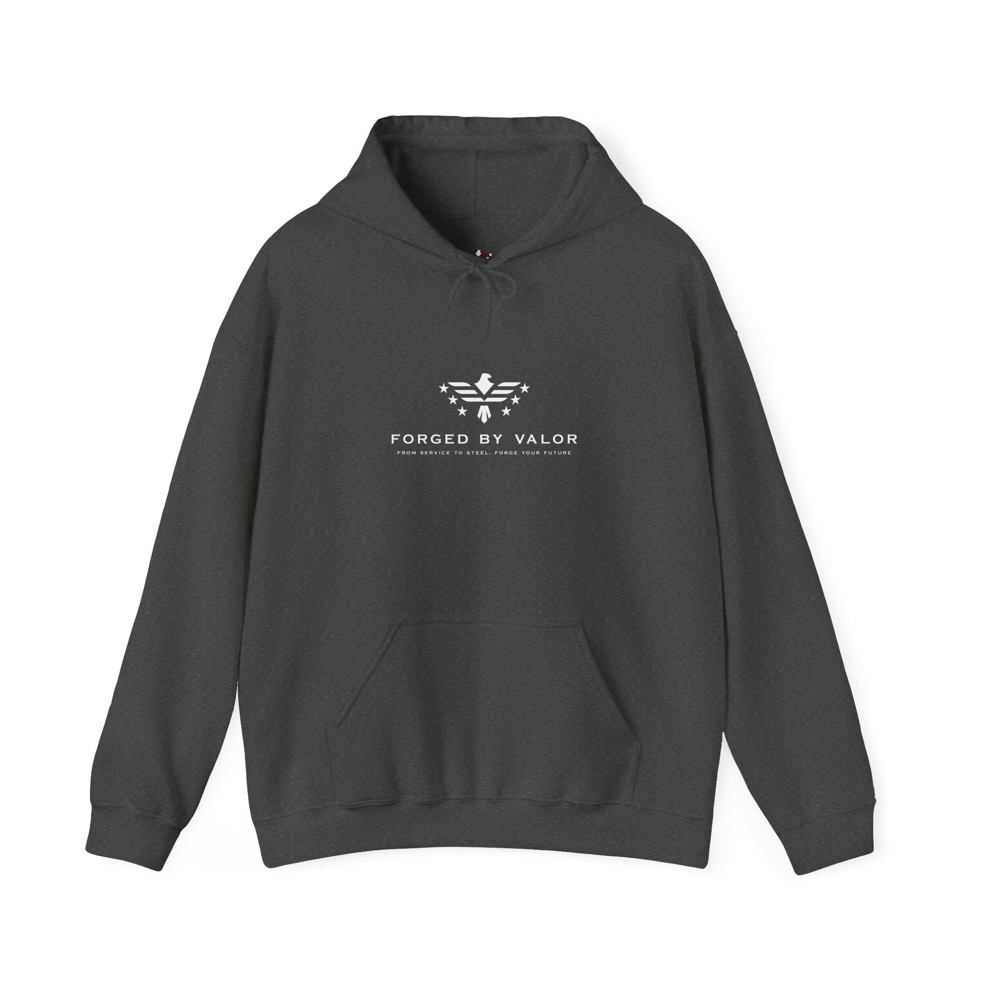 Forged By Valor Official Pull Over Hoodie - White Logo