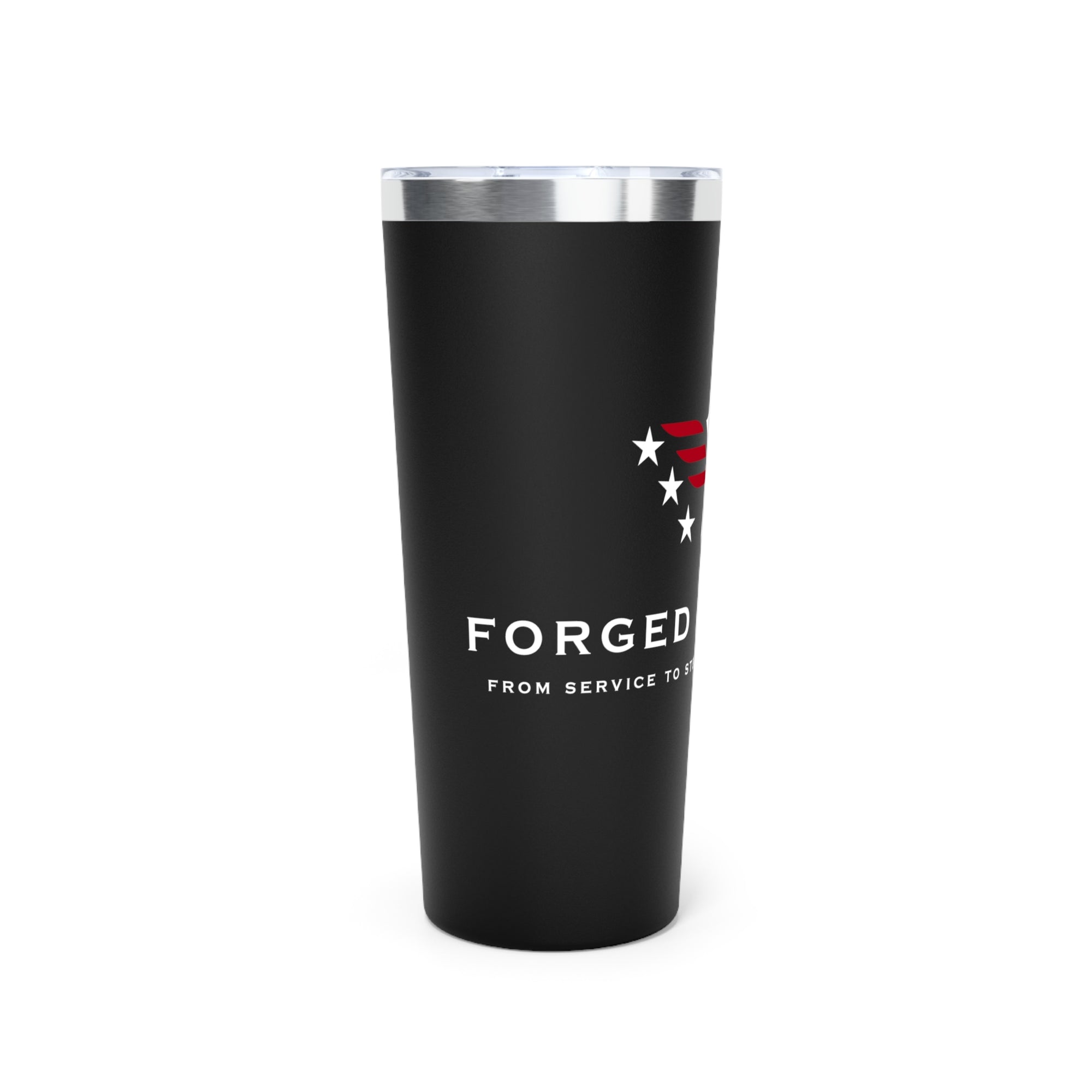 Forged by Valor Travel Tumbler - White & Red