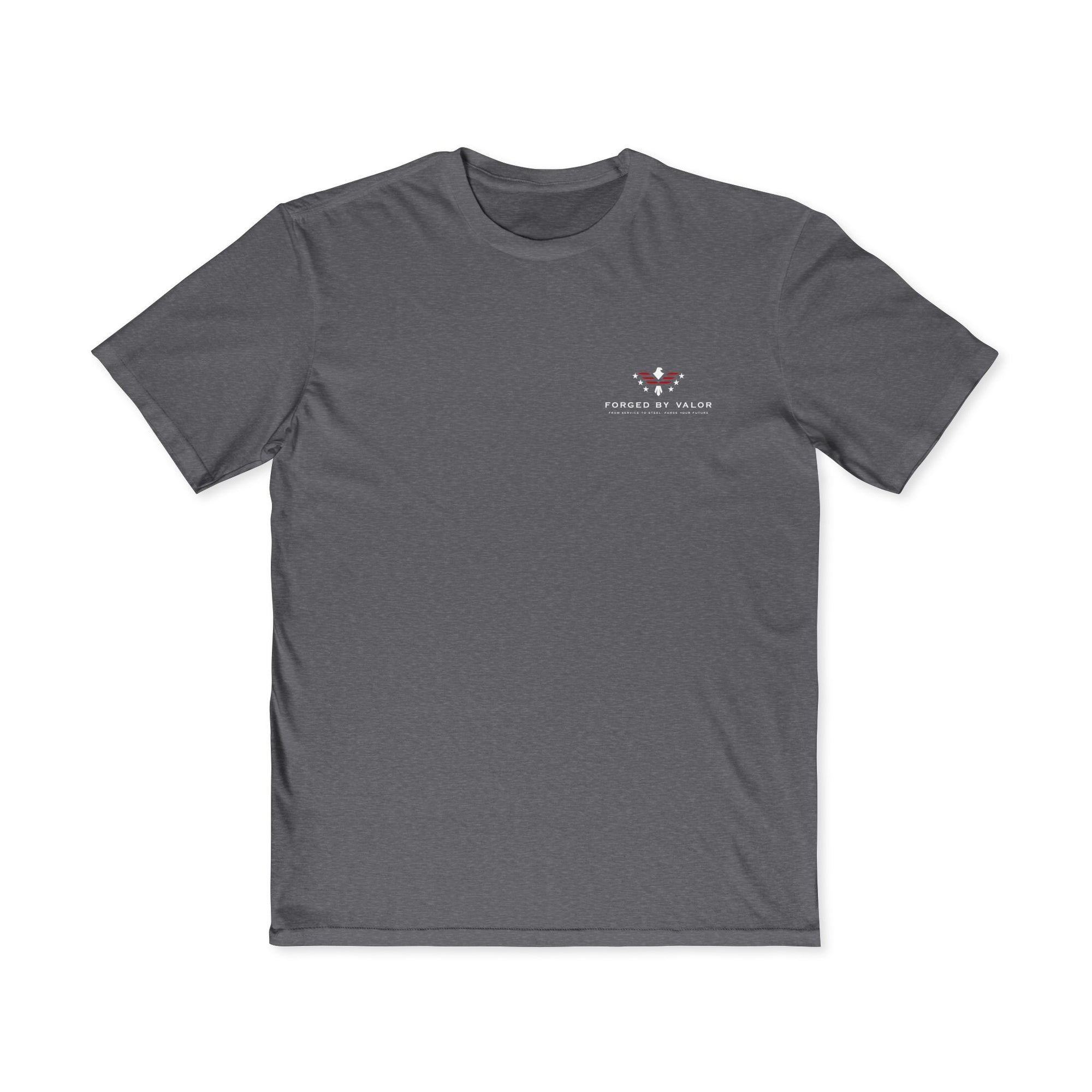 Forged By Valor Official T-Shirt - White + Red Logo