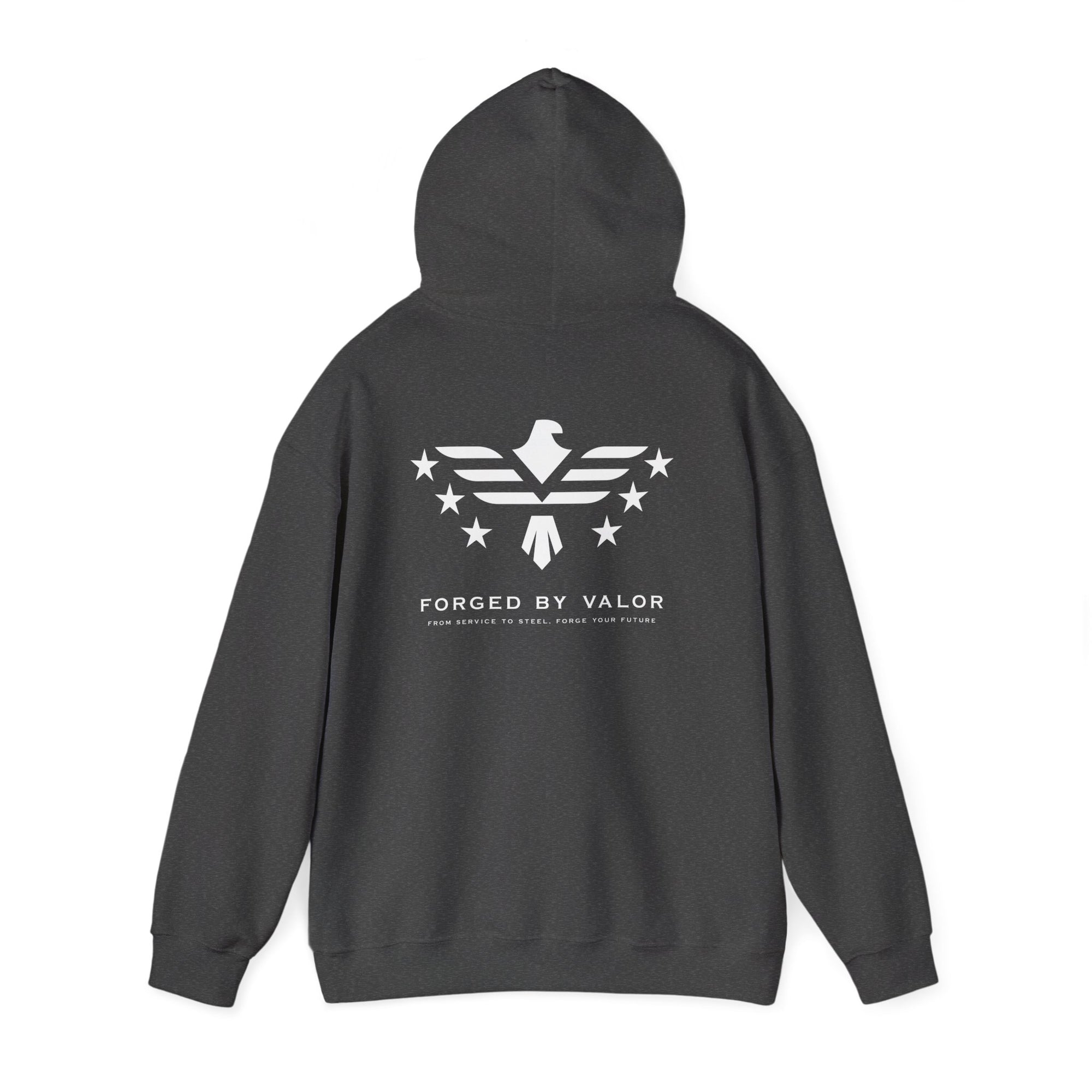 Forged By Valor Official Pull Over Hoodie - White Logo