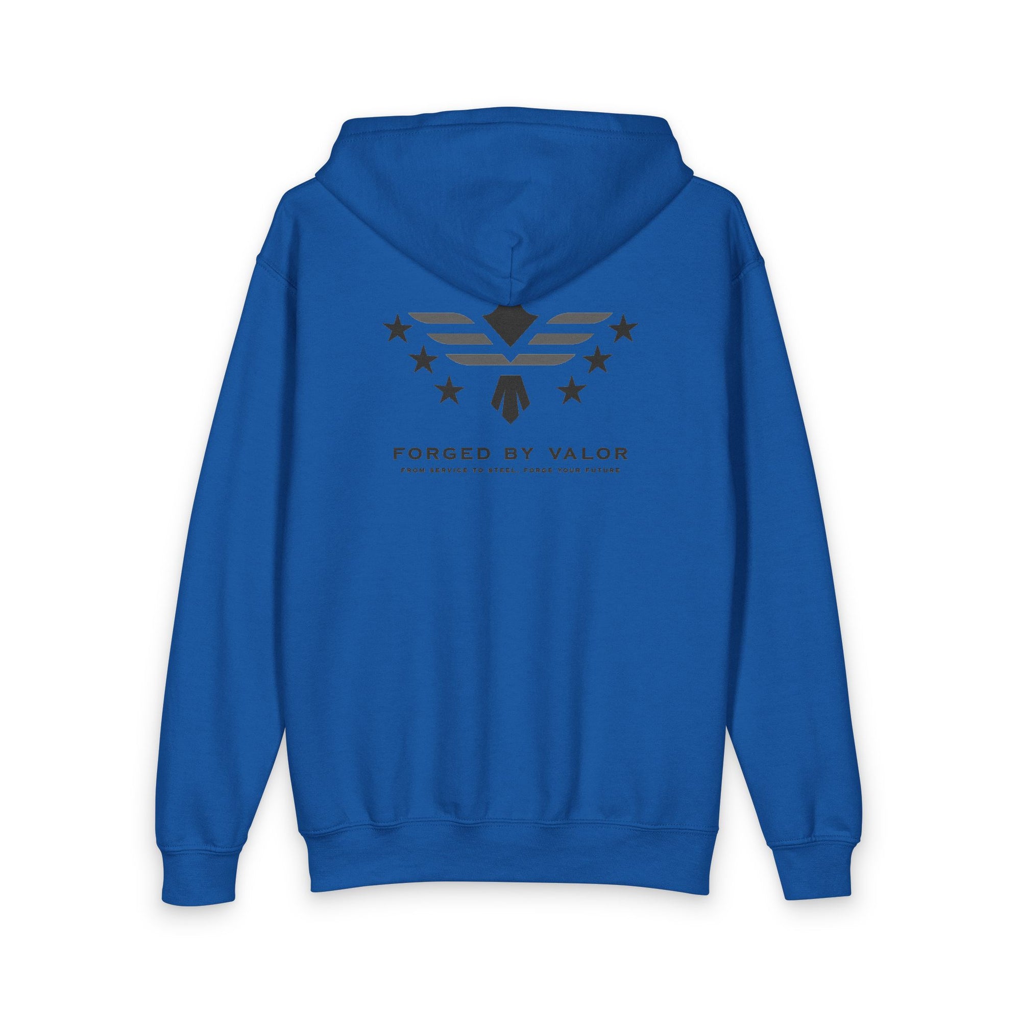 Forged By Valor Youth Full-Zip Hoodie (Chest &amp; Back Logo)