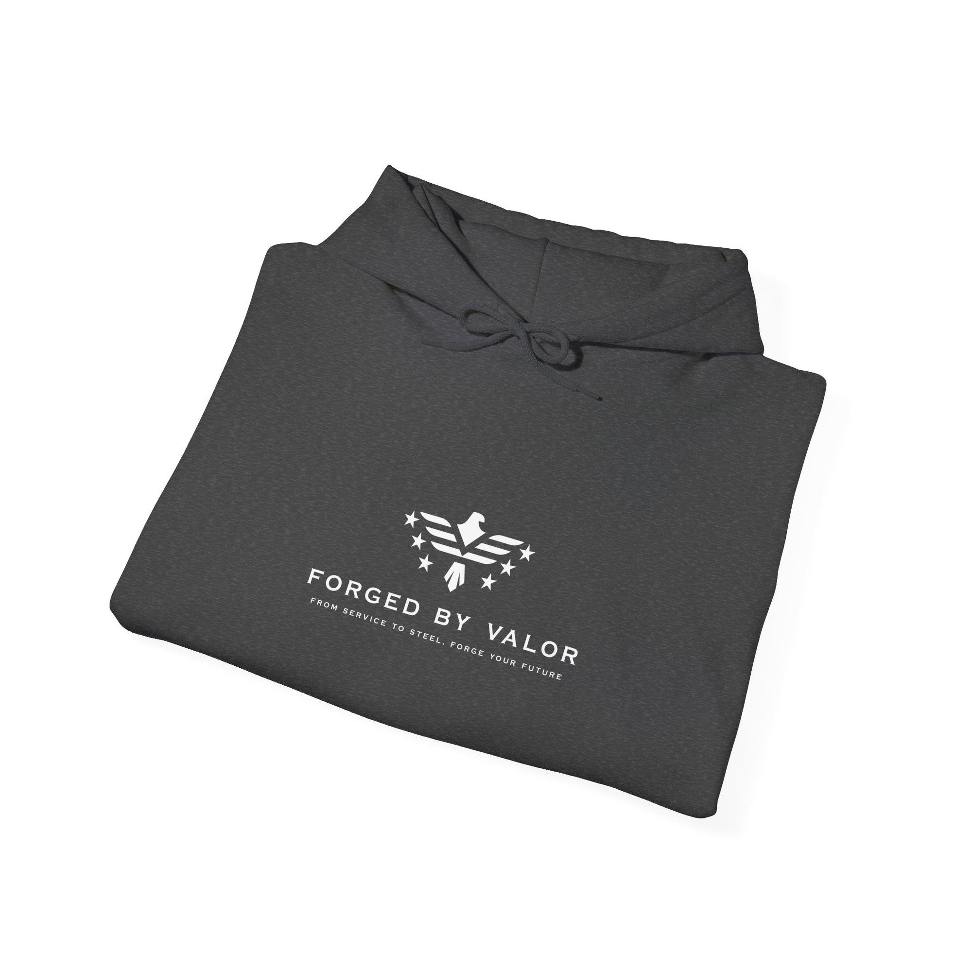 Forged By Valor Official Pull Over Hoodie - White Logo