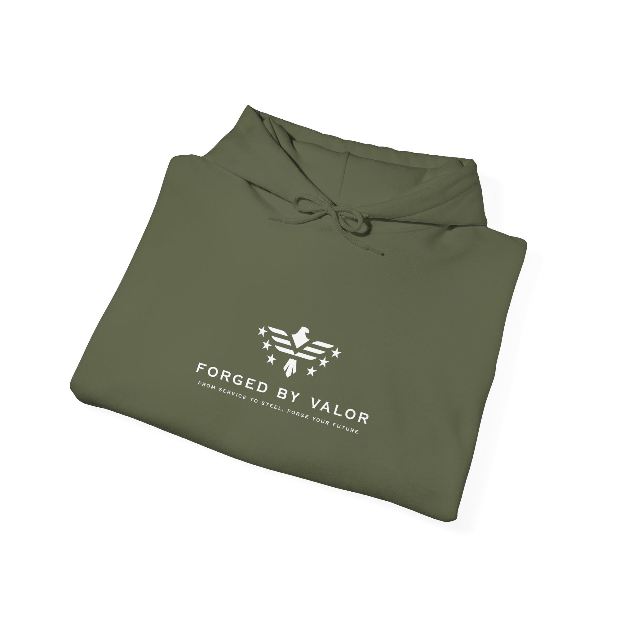 Forged By Valor Official Pull Over Hoodie - White Logo