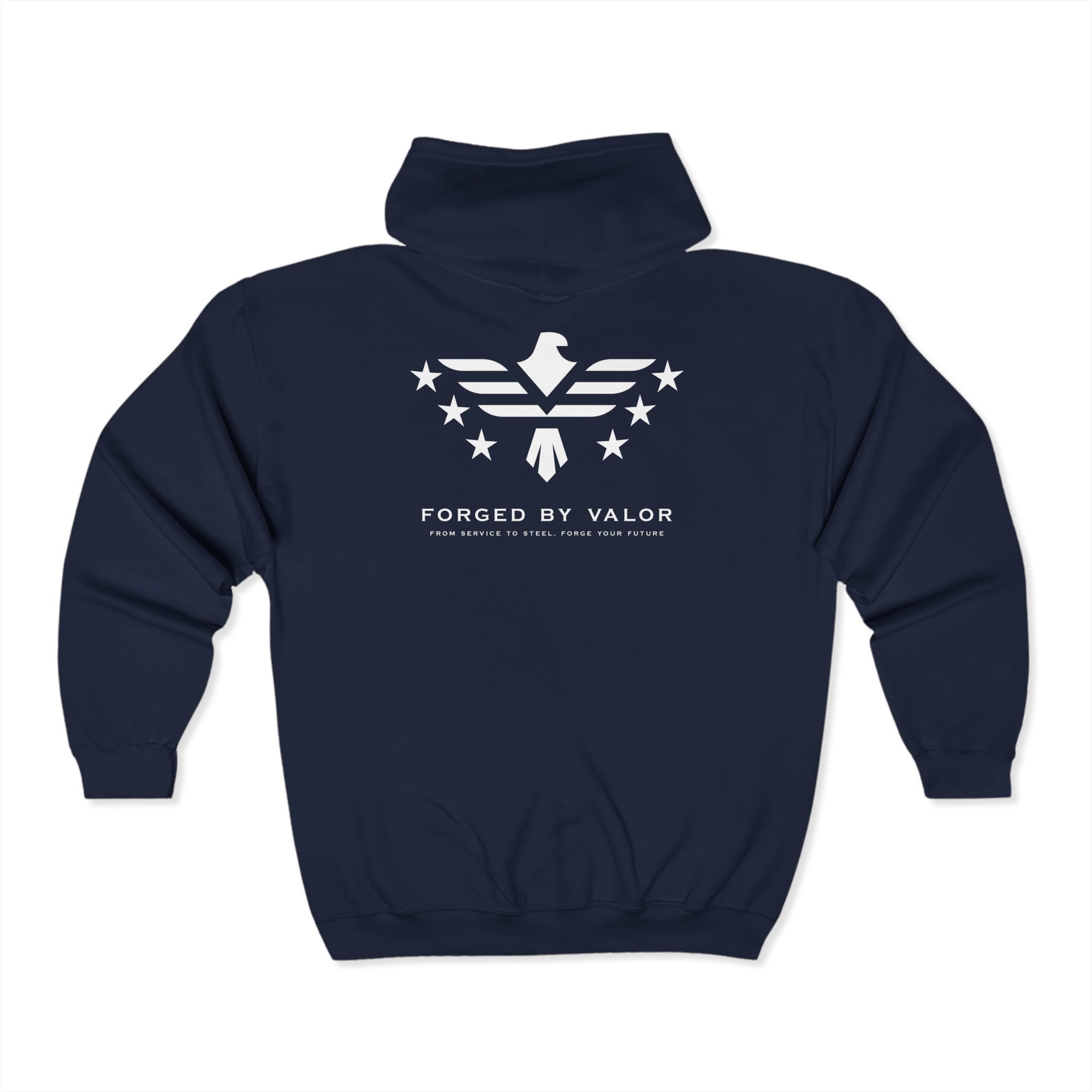 Forged By Valor Official Full-Zip Hoodie - White Logo
