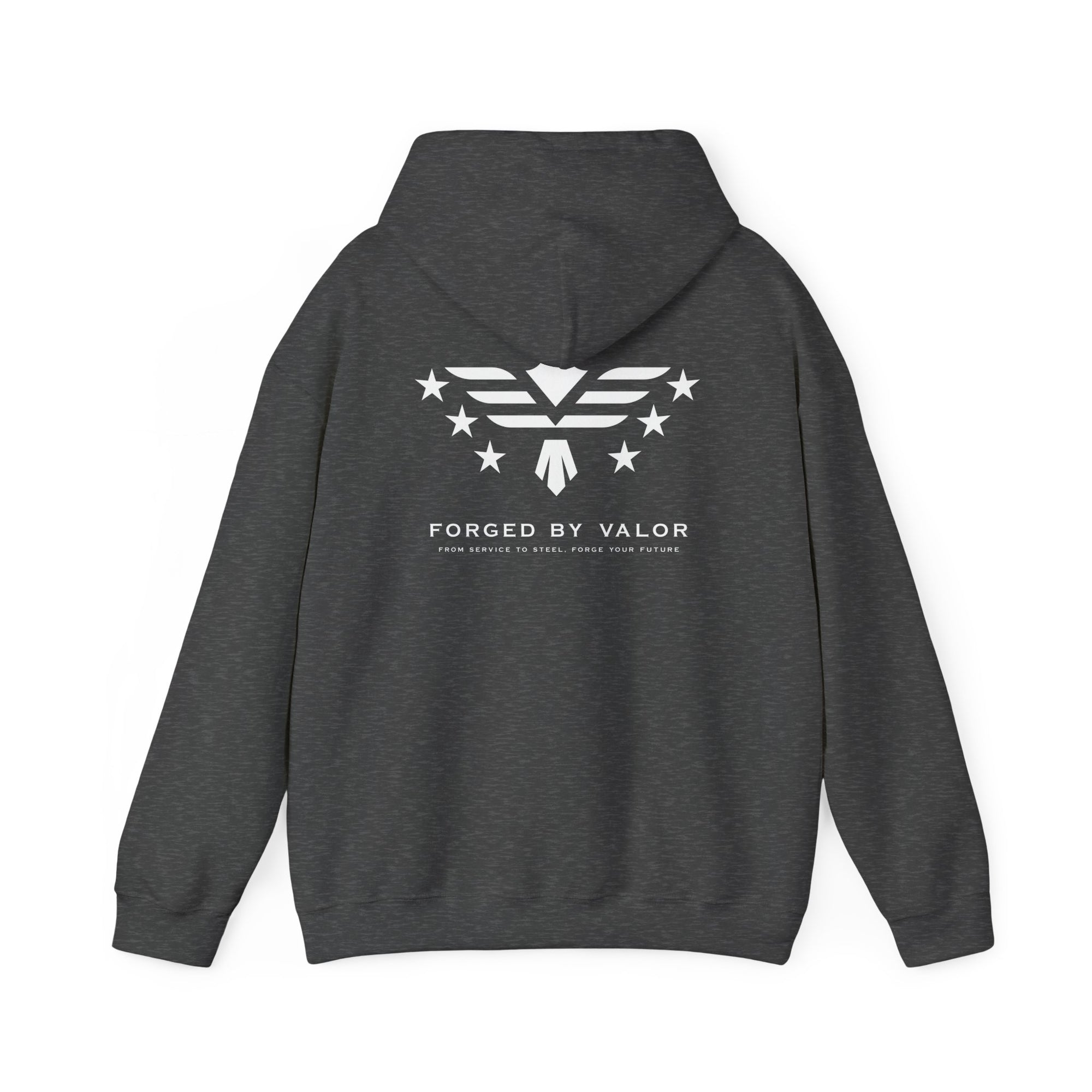 Forged By Valor Official Pull Over Hoodie - White Logo