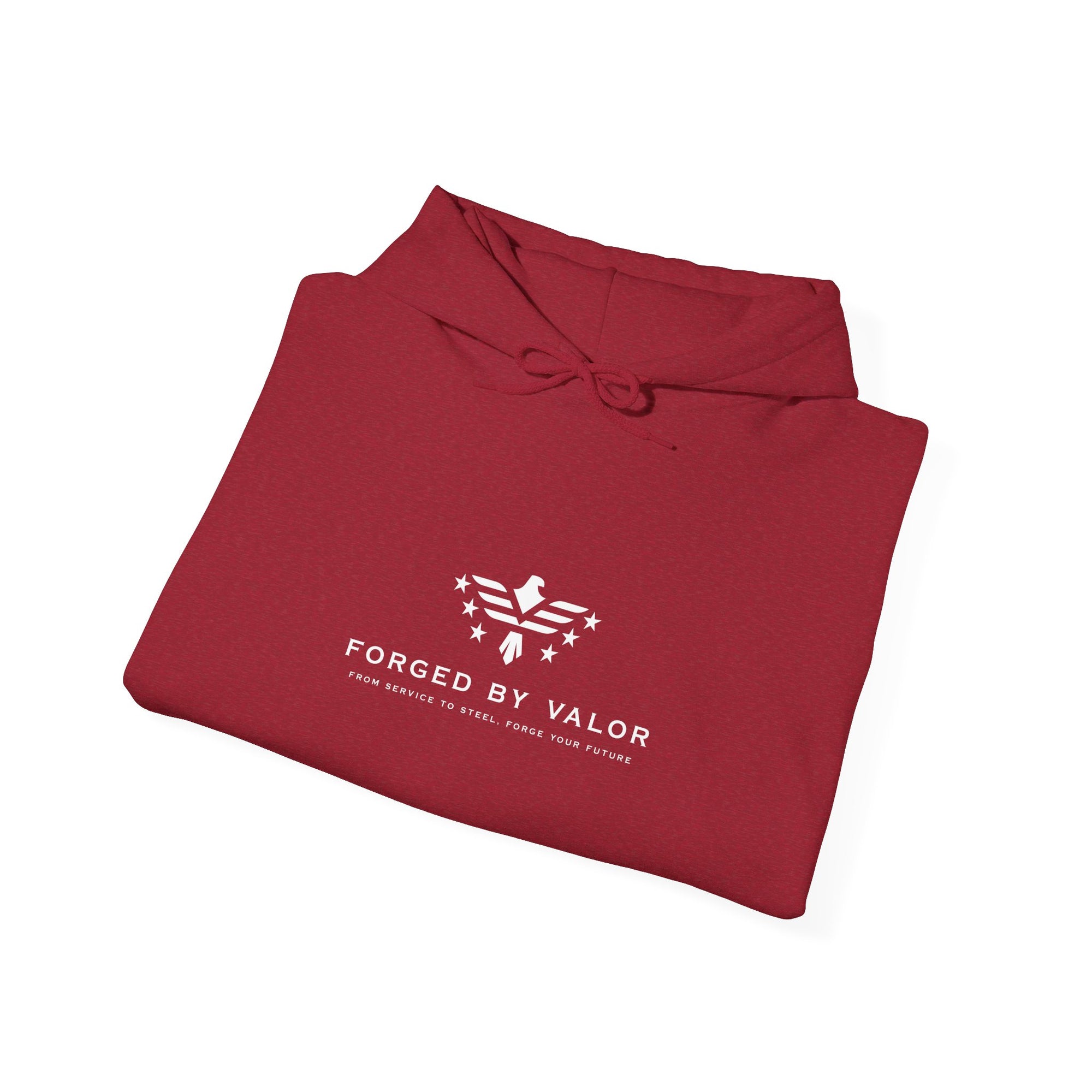 Forged By Valor Official Pull Over Hoodie - White Logo