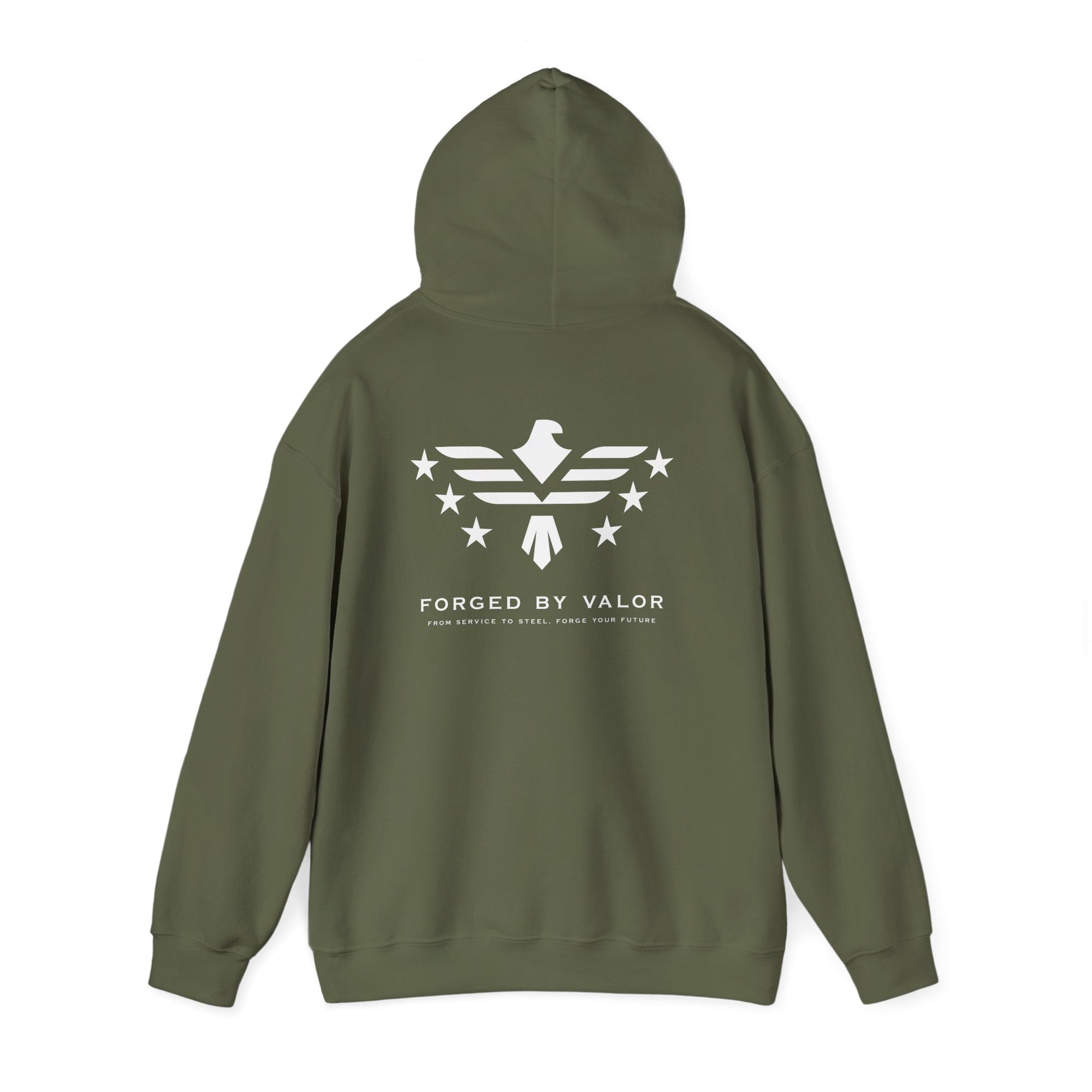 Forged By Valor Official Pull Over Hoodie - White Logo